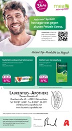 Apotheken Prospekt von mea - meine apotheke in Aschaffenburg Aktueller mea - meine apotheke Apotheken Prospekt für Aschaffenburg: Unsere August-Angebote mit 4} Seiten, 01.08.2026 - 31.08.2026