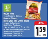 Frites, Curvers, Crispers, Rustic Chips oder Crinkle Deluxe Angebote von McCain bei E center Nürnberg für 1,59 €