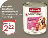 Gran Carno Hundenassfutter im Angebot bei GLOBUS in Castrop-Rauxel Gran Carno Hundenassfutter Angebote von Animonda bei GLOBUS Castrop-Rauxel für 2,22 €