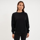 Promo Sweat col rond manches longues noir femme à 9,99 € dans le catalogue La Halle à Lanester