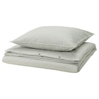 Aktuelles Bettwäsche-Set, 2-teilig weiß grün/Streifen 140x200/80x80 cm Angebot bei IKEA in Bochum ab 19,99 €