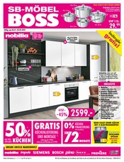 Küchenmöbel im SB Möbel Boss Prospekt in Brühl Aktueller SB Möbel Boss Prospekt mit Küchenmöbel, "KÜCHEN ANGEBOTE", Seite 1