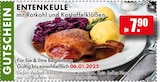Entenkeule mit Rotkohl und Kartoffelklößen Angebote bei Möbel Mahler Siebenlehn Freiberg für 7,90 €