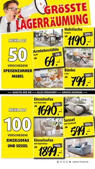 Fernsehsessel im Polstermöbel Fischer Prospekt "UNSERE GRÖSSTE LAGERRLAGERRÄUMUNG" mit 11 Seiten (Regensburg)