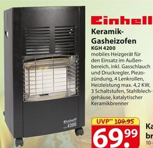Einhell Keramik-Gasheizofen KGH 4200 bei famila Nordost in Pinneberg Einhell Keramik-Gasheizofen KGH 4200 im Angebot bei famila Nordost Pinneberg für 69,99 €