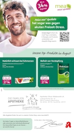 mea - meine apotheke Apotheken Prospekt der aktuellen Woche mit 4 Seiten, gültig von 01.08.2026 bis 31.08.2026, in Limbach-Oberfrohna und Umgebung Aktueller mea - meine apotheke Apotheken Prospekt in Limbach-Oberfrohna und Umgebung, "Unsere August-Angebote" mit 4 Seiten, 01.08.2026 - 31.08.2026
