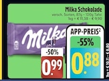 Schokolade im EDEKA Prospekt Schokolade von Milka im aktuellen EDEKA Prospekt für 0,88 €
