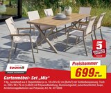 Gartenmöbel-Set Mia Angebote von toom bei toom Baumarkt Velbert für 699,00 €