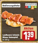 Schwein Wiener Rahmspieß bei REWE im Prospekt "" für 1,39 €