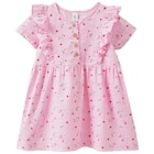 Baby Kleid mit Erdbeer-Print allover bei Ernstings family im Eberswalde Prospekt für 15,99 €