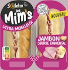 Sandwich les mim's jambon beurre emmental - SODEBO dans le catalogue Intermarché Hyper