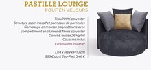 Pastille lounge pouf en velours - Crozatier à Boulogne-Billancourt Pastille lounge pouf en velours en promo chez Crozatier Boulogne-Billancourt à 985,00 €