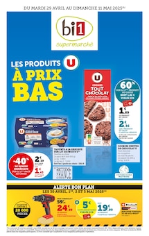 Prospectus Bi1 en cours, "LES PRODUITS U À PRIX BAS", page 1 sur 28