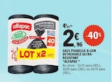 Sacs poubelle à lien détachable ultra-résistant - ALFAPAC en promo chez E.Leclerc Reims à 2,96 €