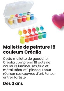 Mallette de dessin et coloriage 66 pièces - Créalia - Plastique