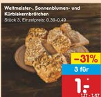 Aktuelle Brötchen Angebote bei Netto Marken-Discount in Mönchengladbach Aktuelles Weltmeister-, Sonnenblumen- und Kürbiskernbrötchen Angebot bei Netto Marken-Discount in Mönchengladbach ab 1,00 €