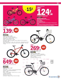 Offre VTT dans le catalogue E.Leclerc du moment à la page 19