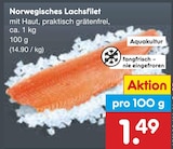 Aktuelle Lachs Angebote bei Netto Marken-Discount in Bochum Aktuelles Norwegisches Lachsfilet Angebot bei Netto Marken-Discount in Bochum ab 1,49 €