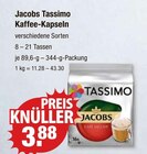 Kaffee-Kapseln von Jacobs Tassimo für 3,88 € bei V-Markt im Angebot Kaffee-Kapseln von Jacobs Tassimo im aktuellen V-Markt Prospekt