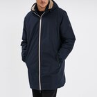 Parka déperlante doublée à capuche bleu foncé homme - La Halle à Valence Parka déperlante doublée à capuche bleu foncé homme en promo chez La Halle Valence à 69,99 €