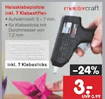 Heissklebepistole inkl. 7 Klebestiften von meistercraft im aktuellen Netto Marken-Discount Prospekt