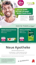 mea - meine apotheke Apotheken Prospekt der aktuellen Woche mit 4 Seiten, gültig von 01.08.2026 bis 31.08.2026, in Stollberg und Umgebung Aktueller mea - meine apotheke Apotheken Prospekt in Stollberg und Umgebung, "Unsere August-Angebote" mit 4 Seiten, 01.08.2026 - 31.08.2026