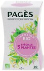 Infusion Spéciale 5 Plantes Bio - PAGÈS en promo chez Intermarché Super Infusion Spéciale 5 Plantes Bio - PAGÈS dans le catalogue Intermarché Super