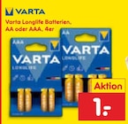 Longlife AA im Angebot bei Netto Marken-Discount in Stendal Longlife AA Angebote von VARTA bei Netto Marken-Discount Stendal für 1,00 €