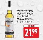 Legacy Highland Single Malt Scotch Whisky Angebote von Ardmore bei Trinkgut Heilbronn für 21,99 €