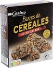 Barres de céréales chocolat noir - CASINO dans le catalogue Géant Casino