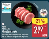 Minutensteaks von Meine Metzgerei für 2,99 € bei ALDI Nord im Angebot Minutensteaks von Meine Metzgerei im aktuellen ALDI Nord Prospekt