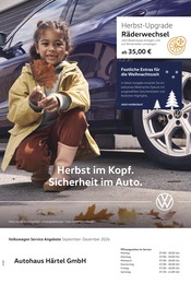 Aktueller Volkswagen Prospekt mit Sneaker, "Herbst im Kopf. Sicherheit im Auto.", Seite 1