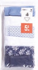 Slips unis ou fantaisie femme - Carrefour à Vitrolles Slips unis ou fantaisie femme en promo chez Carrefour Vitrolles à 4,99 €