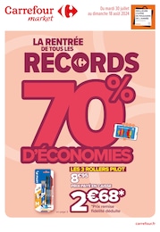 Prospectus Carrefour Market à Faverolles-sur-Cher, "La rentrée de tous les records", 19 pages, 30/07/2024 - 18/08/2024