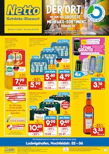 Bier im aktuellen Netto Marken-Discount Prospekt (Mannheim) Bier im Netto Marken-Discount Prospekt "DER ORT, AN DEM DU IMMER AUSGEZEICHNETE PREISE FINDEST." mit 2 Seiten (Mannheim)