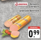Delikatess Leberwurst mit Kalbfleisch im Golddarm Angebote von Rasting bei EDEKA Krefeld für 0,99 €