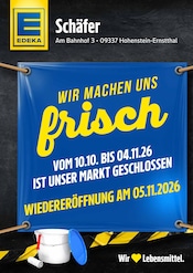 EDEKA Supermarkt Prospekt der aktuellen Woche mit 2 Seiten, gültig von 05.10.2026 bis 09.10.2026, in Limbach-Oberfrohna und Umgebung Aktueller EDEKA Supermarkt Prospekt in Limbach-Oberfrohna und Umgebung, "Aktuelle Angebote" mit 2 Seiten, 05.10.2026 - 09.10.2026