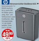 Aktenvernichter OneShred 6CC von HP für 49,99 € bei V-Markt im Angebot Aktenvernichter OneShred 6CC von HP im aktuellen V-Markt Prospekt