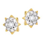 Boucles d'oreilles en or jaune et rhodié diamants en promo chez E.Leclerc Reims à 357,00 €