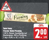 Frischer Dinkel Pizzateig im Angebot bei EDEKA in Bayreuth Frischer Dinkel Pizzateig Angebote von Tante Fanny bei EDEKA Bayreuth für 2,00 €