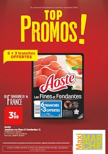 Prospectus Bi1 de la semaine "TOP PROMOS !" avec 1 pages, valide du 30/10/2024 au 04/11/2024 pour Sancey-le-Long et alentours