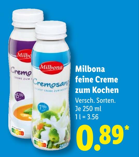 feine Creme zum Kochen