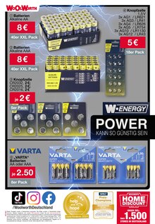Batterie im Woolworth Prospekt "Aktuelle Angebote" mit 91 Seiten (Neuss)