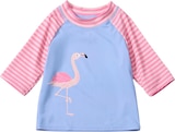 UV Shirt mit Flamingo-Motiv, lila & rosa, Gr. 122/128 von PUSBLU im aktuellen dm-drogerie markt Prospekt für 9,90 €