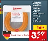 Aktuelle Wurst Angebote bei Netto Marken-Discount in Karlsruhe Aktuelles Original saarländischer Lyoner Angebot bei Netto Marken-Discount in Karlsruhe ab 3,99 €