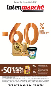 Catalogue Intermarché Contact de la semaine "-60% DE REMISE IMMÉDIATE SUR LE 2ÈME" avec 1 pages, valide du 14/07/2026 au 26/07/2026 pour Villette-de-Vienne et alentours Prospectus Intermarché Contact de la semaine "-60% DE REMISE IMMÉDIATE SUR LE 2ÈME" avec 1 pages, valide du 14/07/2026 au 26/07/2026 pour Villette-de-Vienne et alentours