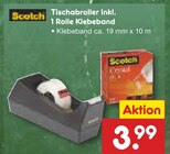 Tischabroller inkl. 1 Rolle Klebeband im Angebot bei Netto Marken-Discount in Trier Tischabroller inkl. 1 Rolle Klebeband Angebote von Scotch bei Netto Marken-Discount Trier für 3,99 €