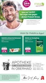 mea - meine apotheke Apotheken Prospekt der aktuellen Woche mit 4 Seiten, gültig von 01.08.2026 bis 31.08.2026, in Oberhaid und Umgebung Aktueller mea - meine apotheke Apotheken Prospekt in Oberhaid und Umgebung, "Unsere August-Angebote" mit 4 Seiten, 01.08.2026 - 31.08.2026