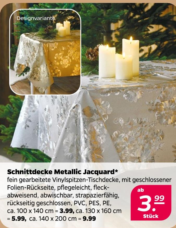Schnittdecke Metallic Jacquard
