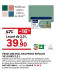Peinture Multisupport Velours - RIPOLIN - Leroy Merlin à Pau Peinture Multisupport Velours - RIPOLIN en promo chez Leroy Merlin Pau à 39,90 €